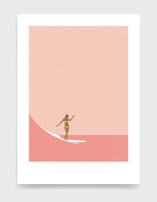 Surfer girl - A5 - Pink