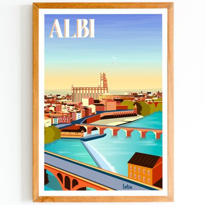 Affiche Albi - Occitanie | Poster Vintage Minimaliste | Affiche de Voyage | Travel Poster | Déco intérieure