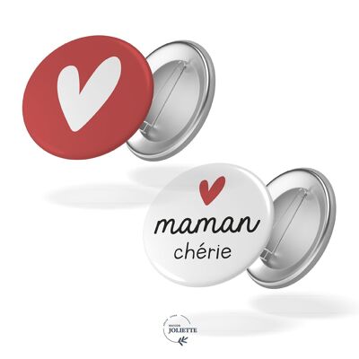 Maman chérie - Lot de 2 badges #45