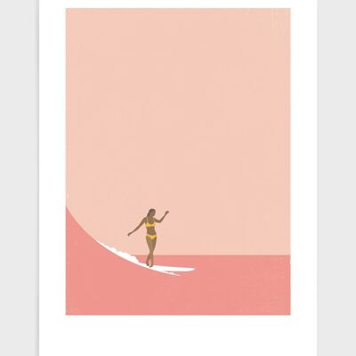 Chica surfista - A2 - Rosa