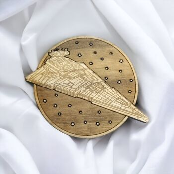 Ensemble de 6 sous-verres en bois Star Wars Ships - Cadeau de pendaison de crémaillère 5