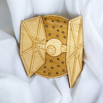 Ensemble de 6 sous-verres en bois Star Wars Ships - Cadeau de pendaison de crémaillère 8