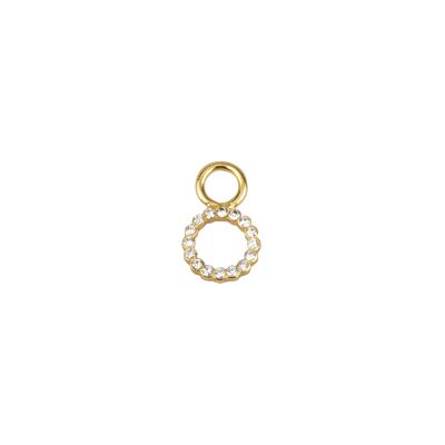 Schmuck | CHARM "CIRCLE" Kreisförmig steinbesatz gold & silber
