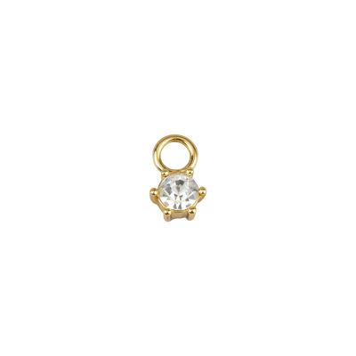 Schmuck | Anhänger CHARM "STONE" Zirkonia gold