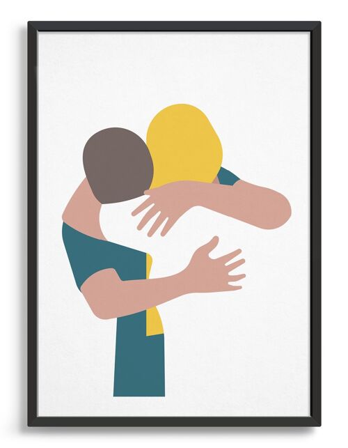 Couple embrace - A5 - White