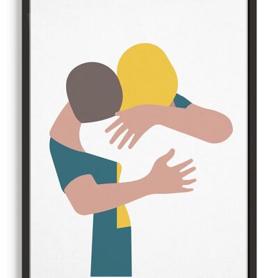 Abrazo de pareja - A5 - Blanco