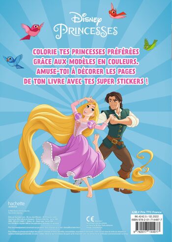 Cahier de coloriages - DISNEY PRINCESSES - Mes coloriages avec stickers 2