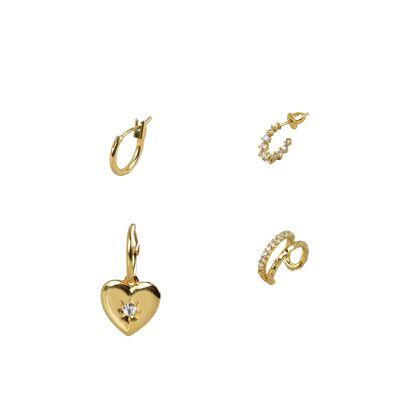 Schmuck | Ohrringset "JANIN" Verspielt gold & silber