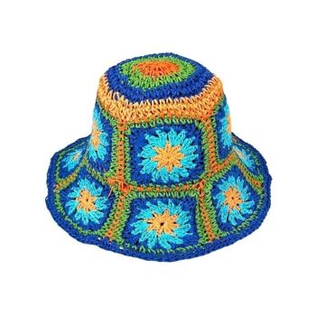 Joli chapeau en papier pour femme avec motif floral pour l'été, il peut être plié et mis dans la valise et le sac. 15