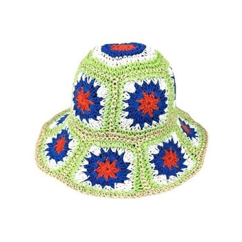 Joli chapeau en papier pour femme avec motif floral pour l'été, il peut être plié et mis dans la valise et le sac. 18