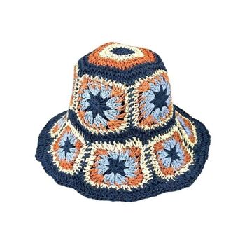 Joli chapeau en papier pour femme avec motif floral pour l'été, il peut être plié et mis dans la valise et le sac. 19