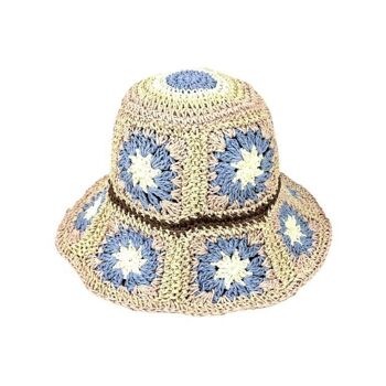 Joli chapeau en papier pour femme avec motif floral pour l'été, il peut être plié et mis dans la valise et le sac. 21