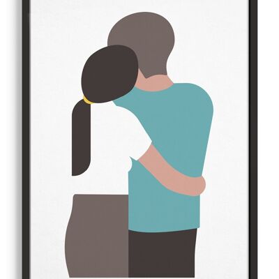 Couple hug - A5 - White