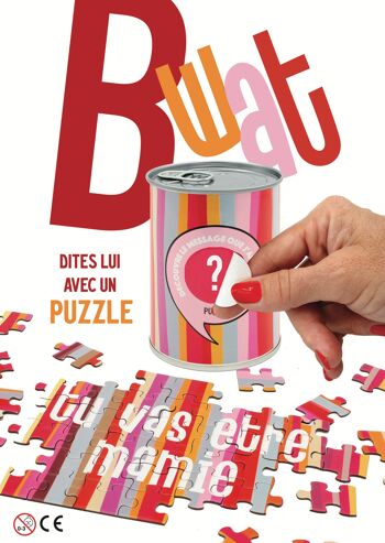 Puzzle à message "Poulette t'es la plus chouette" - 100% français 5