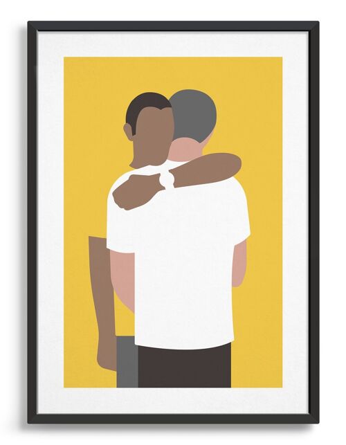 Man hug - A5 - Yellow