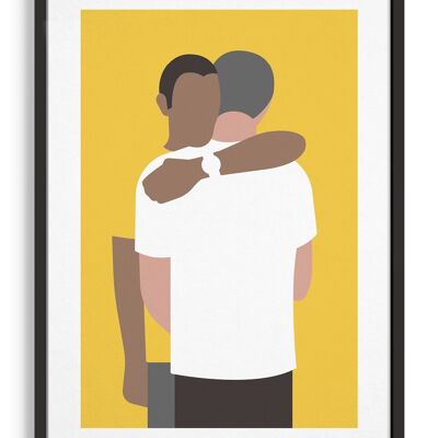 Abrazo de hombre - A4 - Amarillo