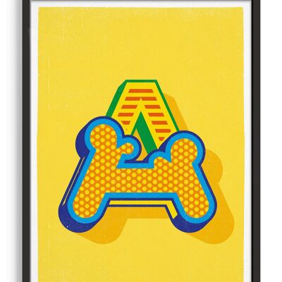 Circus alphabet - Yellow - A4