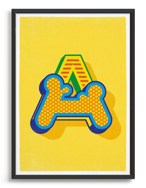 Circus alphabet - Yellow - A3