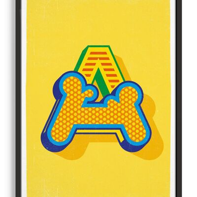 Circus alphabet - Yellow - A3