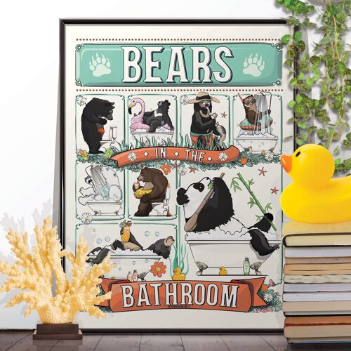 Bears in the Bathroom Poster