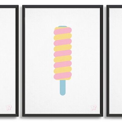 Set stampa ghiacciolo - A4 - Colori pastello