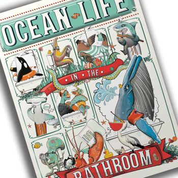 Ocean Sea Life dans la salle de bain AFFICHE 3