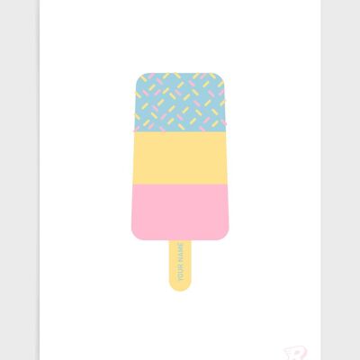 Fab ice lolly - A4 - Pastel colours