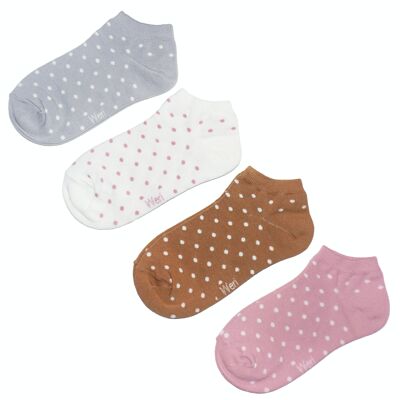 Sneaker socks pack of 4 >>Dots<<