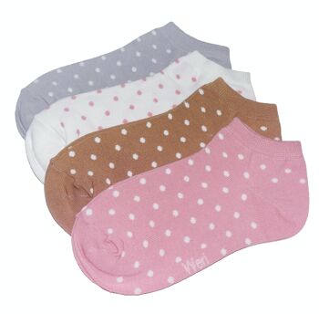 Chaussettes baskets pack de 4 >>Dots<< 2