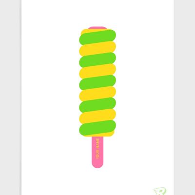 Twister ice lolly - A4 - Bright colours