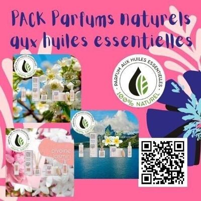 Pack Natural perfumes with essential oils