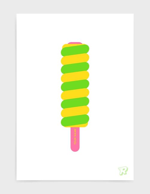 Twister ice lolly - A2 - Bright colours