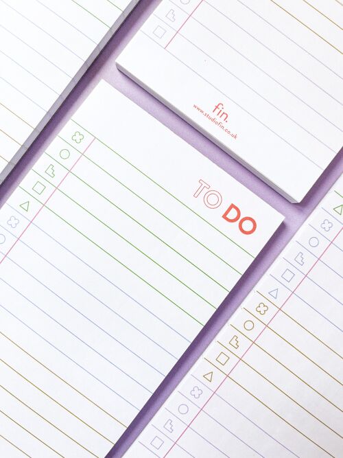 Colourful Lines To-Do List Notepad, To-Do Pad