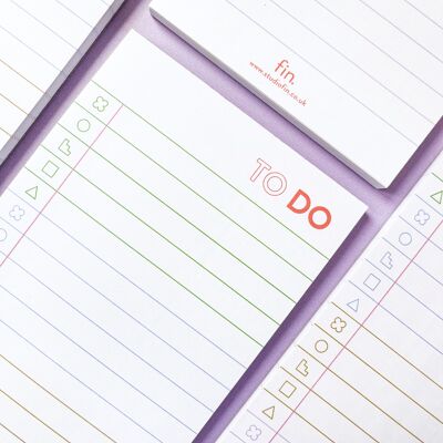 Linee colorate To-Do List Notepad, To-Do Pad