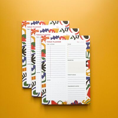 Undated Patterned A5 Daily Planner Pad / Miro