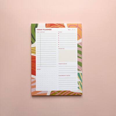 Undated Patterned A5 Daily Planner Pad / Mona