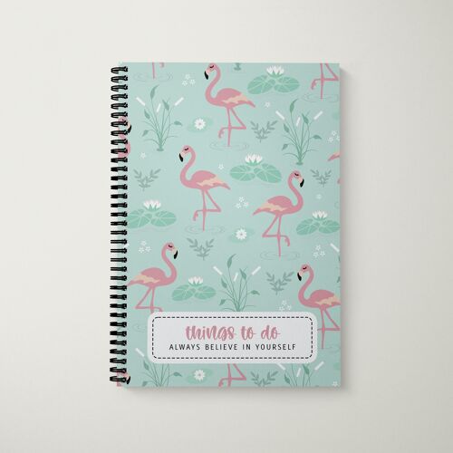To Do List Book A5 Fancy Flamingo