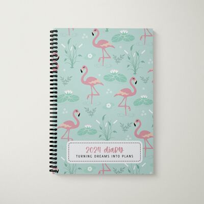 2024 Diary A5 Fancy Flamingo