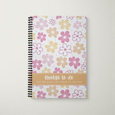To Do List Libro A5 Sweet Floral