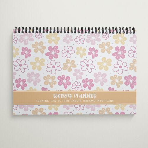 Weekly Desk Planner A4 Sweet Floral