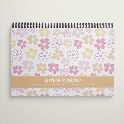 Weekly Desk Planner A4 Sweet Floral