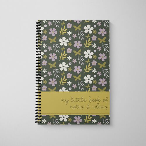 Lined Notebook A5 Vintage Floral