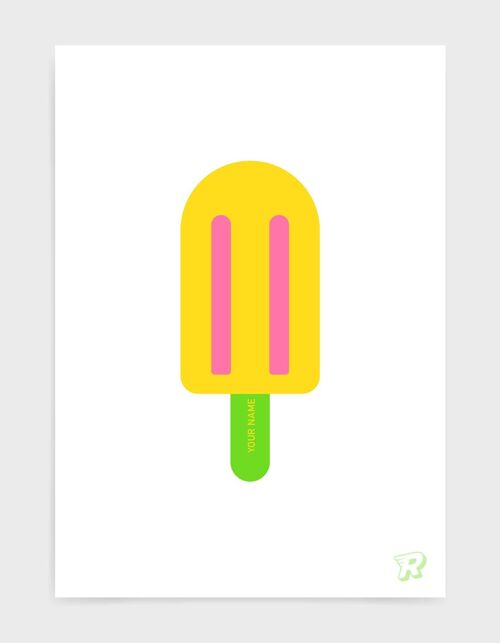 Popsicle ice lolly - A3 - Bright colours