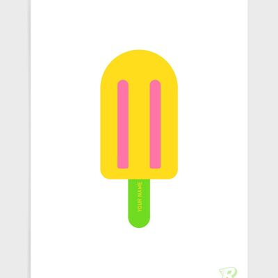 Sucette glacée Popsicle - A3 - Couleurs vives