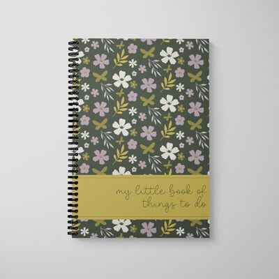 To Do List Book A5 Floral Vintage