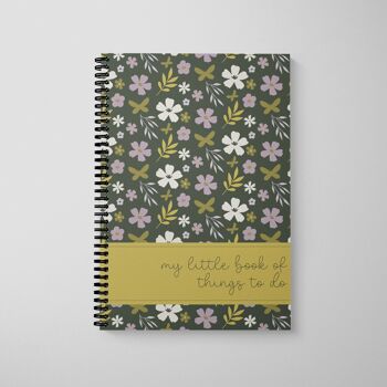 To Do List Book A5 Floral Vintage 1