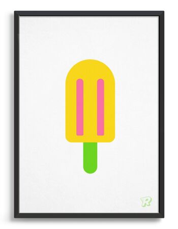 Sucette glacée Popsicle - A4 - Couleurs pastel 2