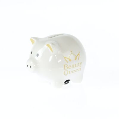 Piggy bank Beauty Queen, 10.5 x 8.5 x 8.5 cm, gold, 781780