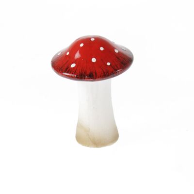 Fungo in ceramica da appoggiare, 8 x 8 x 11,5 cm, rosso, 782633