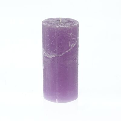 Cirio pilar rústico, 7 x 7 x 15 cm, violeta, tiempo de combustión aproximado 85 horas, 792984